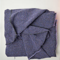 Purple + Gray Woolly Boucle Woven Fabric - 50" x 72"
