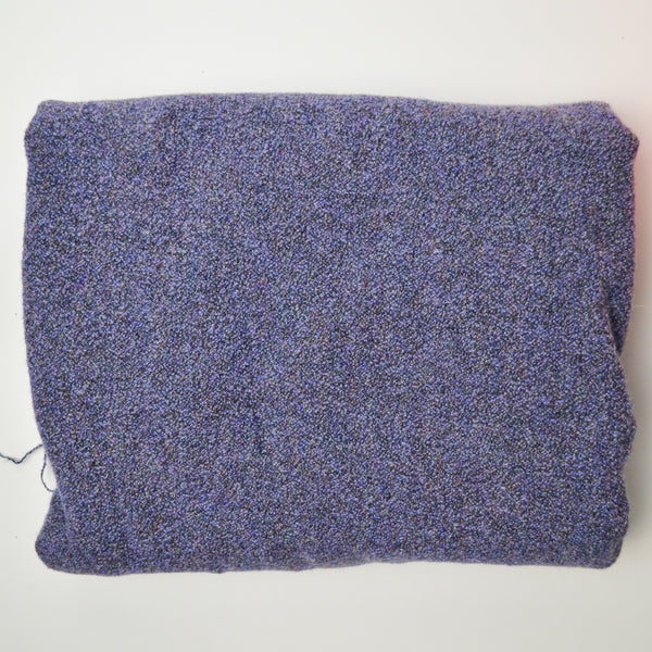 Purple + Gray Woolly Boucle Woven Fabric - 50" x 72"