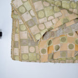 Green + Tan Geometric Double-Faced Jacquard Chenille Woven Upholstery Fabric - 56" x 180