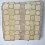 Green + Tan Geometric Double-Faced Jacquard Chenille Woven Upholstery Fabric - 56" x 180