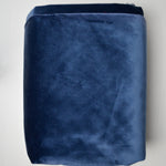Navy Blue Low Pile Velvety Woven Upholstery Fabric - 56" x 272"