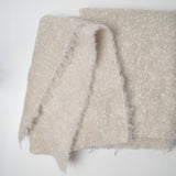 Beige Boucle Wooly Woven Fabric - 27" x 64"