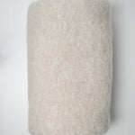 Beige Boucle Wooly Woven Fabric - 56" x 66"