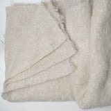 Beige Boucle Wooly Woven Fabric - 56" x 66"