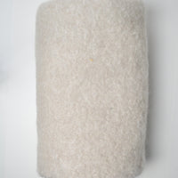 Beige Boucle Wooly Woven Fabric - 56" x 66"