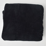 Black Furry Terrycloth-Like Knit Fabric - 38" x 68"