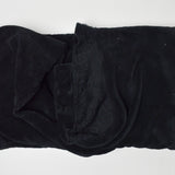 Black Furry Terrycloth-Like Knit Fabric - 38" x 68"