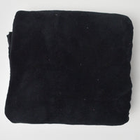Black Furry Terrycloth-Like Knit Fabric - 38" x 68"