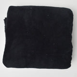 Black Furry Terrycloth-Like Knit Fabric - 38" x 68"