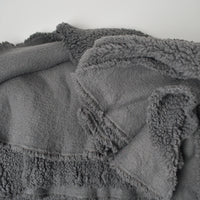 Gray Soft Plush Faux Shearling Fabric - 36" x 68"