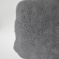 Gray Soft Plush Faux Shearling Fabric - 36" x 68"
