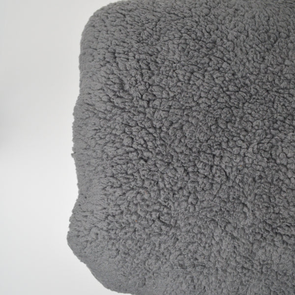 Gray Soft Plush Faux Shearling Fabric - 36" x 68"