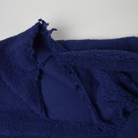 Navy Blue Soft Plush Faux Shearling Fabric - 66" x 72"