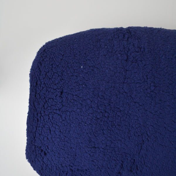 Navy Blue Soft Plush Faux Shearling Fabric - 66" x 72"