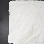 White Plush Terrycloth Cut Pile Stripe Fabric - 62" x 70"