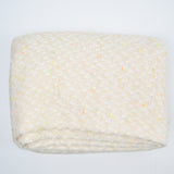 White + Beige with Colorful Specks Textured Woven Fabric - 62" x 72"