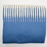 Blue + White Thick Twill Woven Fabric - 54" x 92"