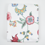 White + Colorful Floral Woven Drapery Fabric - 57" x 188"