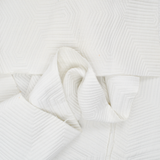 Off-White Stamped Quilt Design Thick Bonded Fabric - 38" x 88"