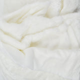 White Short Pile Faux Fur Fabric - 60" x 208"