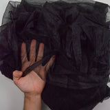 Black Sheer Net Woven Fabric - 38" x 360"