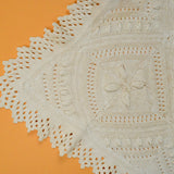 Off-White Lace Knit Blanket - 92" x 96"