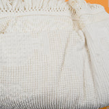 White Bates George Washington's Choice Textured Bedspread with Fringe Trim - 90" x 100"