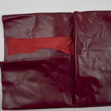 Dark Red Dyed Leather? - 36" x 48" + Extra