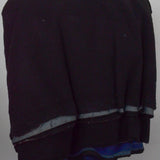Black Fleece Fabric with Rubbery Blue Reverse - 60" x 212" + Extra
