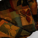 Brown, Orange + Green Chenille Tapestry Woven Fabric - 52" x 344"