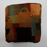 Brown, Orange + Green Chenille Tapestry Woven Fabric - 52" x 344"