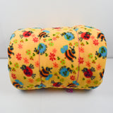 Yellow, Orange, Black + Green Insect Print Fleece Fabric - 60" x 216"