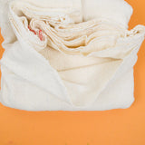 White Textured Cotton Woven Fabric - 46" x 232"