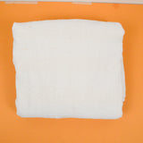 White Textured Cotton Woven Fabric - 46" x 232"