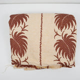 Beige + Brown Leaf Jacquard Woven Upholstery Fabric - 47" x 168"