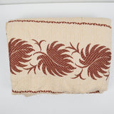 Beige + Brown Leaf Jacquard Woven Upholstery Fabric - 47" x 264"