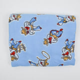 Light Blue Cowboy Print Fleece Fabric - 42" x 68"