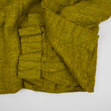 Chartreuse Textured Woven Fabric - 26" x 88" Curtain with Pleats