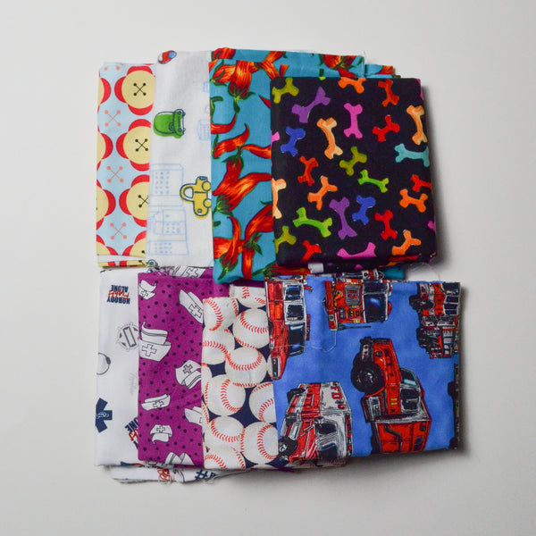 Patterned Quilting Weight + Flannel Woven Fabric Bundle Default Title