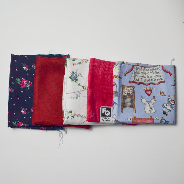 Red + Blue Mixed Weight Fabric Bundle Default Title