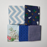 Blue Patterned Woven Fabric Bundle Default Title