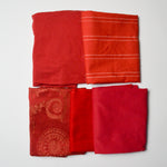 Red Mixed Weight Woven + Knit Fabric Bundle