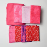 Pink Fleece + Quilting Weight Woven Fabric Bundle