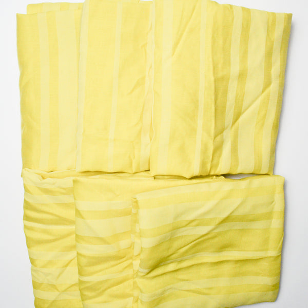Yellow Sheer Stripes Curtain Bundle