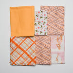 Pink + Orange Fabric Bundle
