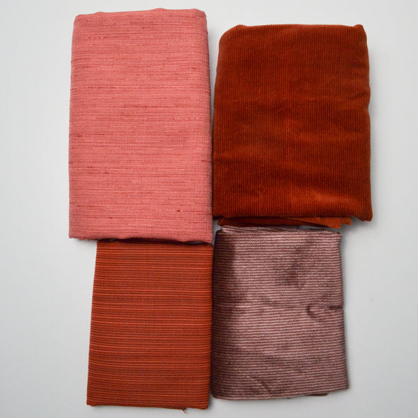 Red + Brown Upholstery Fabric Bundle