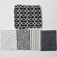 Black + White Patterned Quilting Weight Fabric Bundle