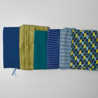 Blue + Green Quilting Weight Fabric Bundle