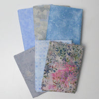 Light Blue Patterned Quilting Weight Fabric Bundle