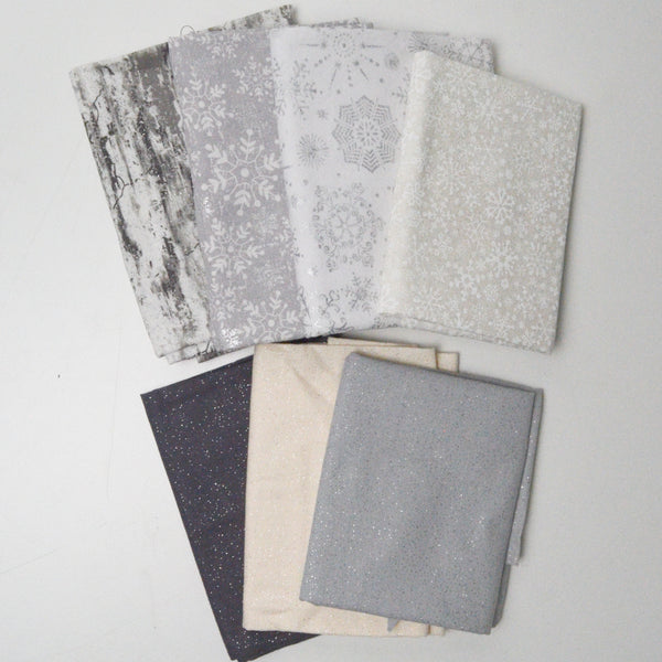 Sparkly Gray Quilting Weight Fabric Bundle